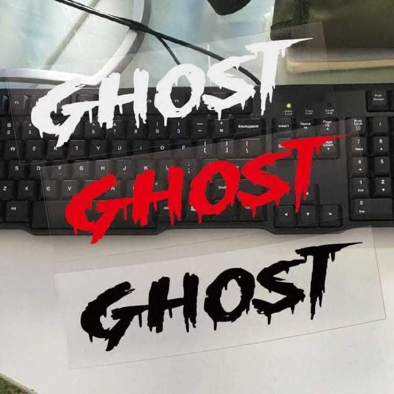 Melted GHOST Letters Reflective Waterproof Electric Motorcycle Car Body Decal Sticker Computer Mirror Sticker