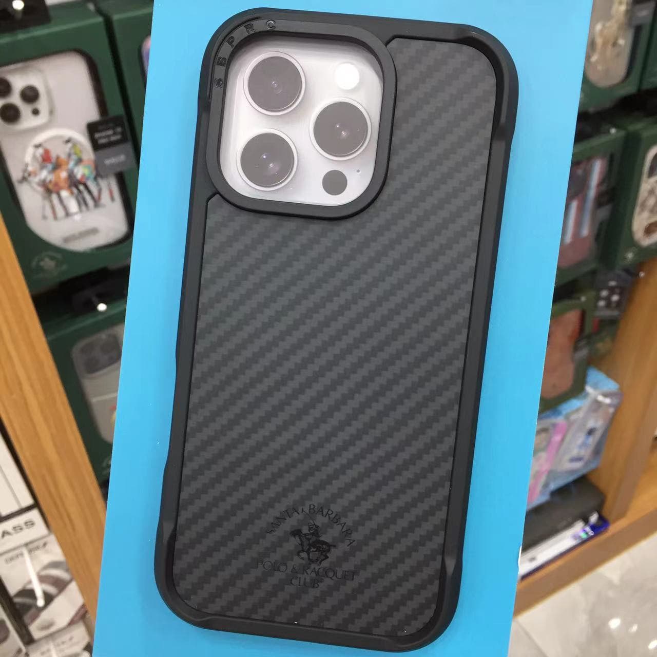 Paul polo Ives carbon fiber protective case for iPhone 16 Pro Max simple Kevlar texture