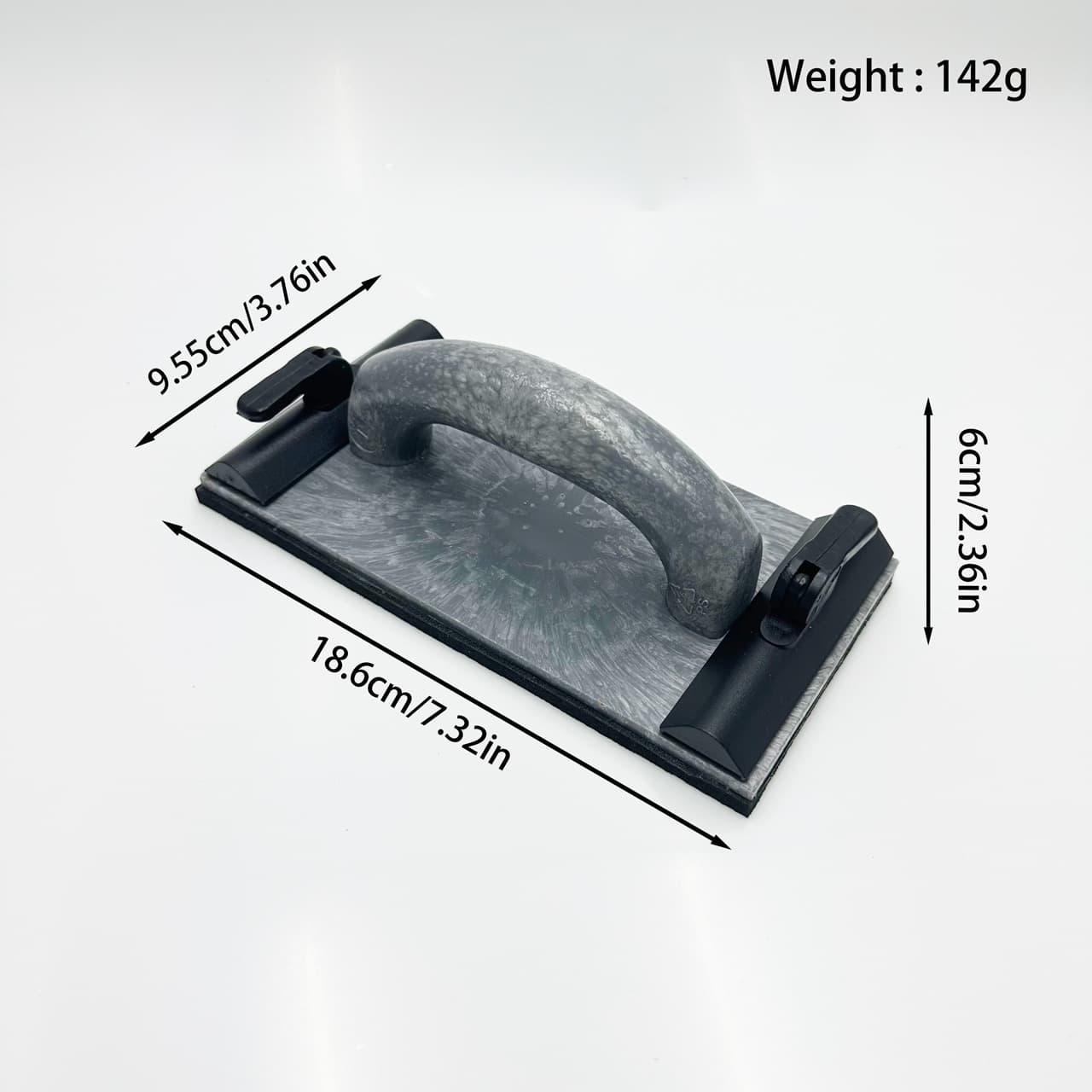 Gray plastic sandpaper rack hand-held sand rack with handle small wall sanding tool manual interior wall self-brushing wall grinding tool