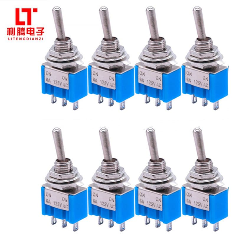 Miniature toggle switch MTS-102/103 3-pin 2-position 6MM blue rocker switch