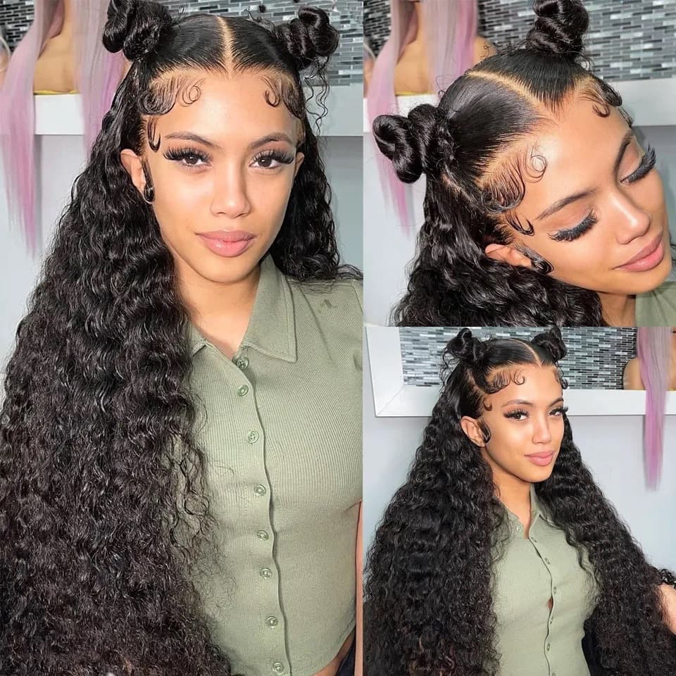 2024 cross-border new product front lace wig, fashionable African ladies lace wig cover, chemical fiber full head cover manufacturer