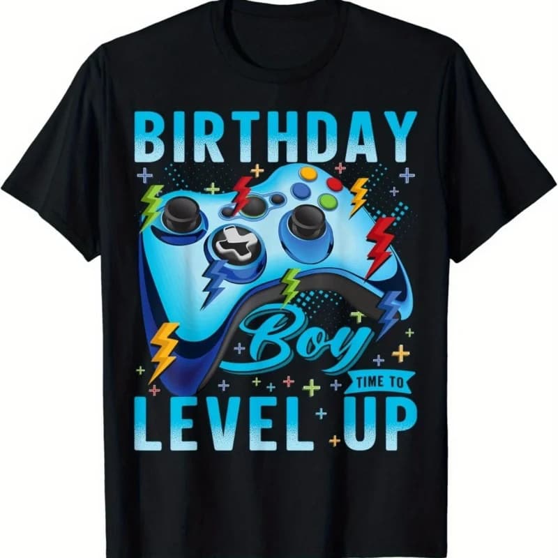 European Size Cotton T3D Printed Gamer Girl Boy T-Shirt for Men Gamepad Graphic