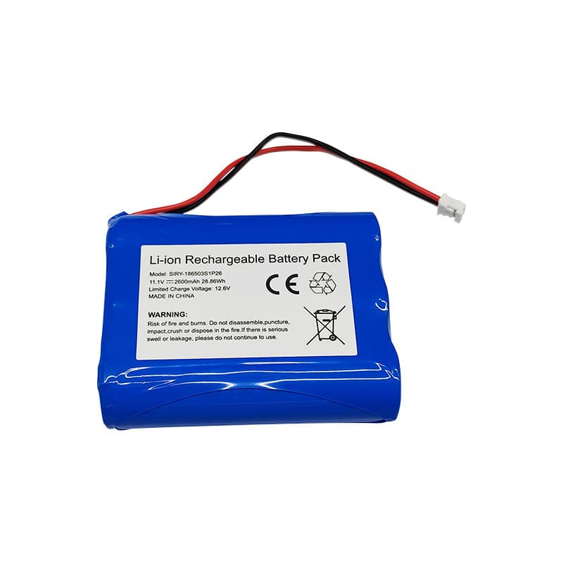 12V 2600mAh 3S1P 18650 Li-ion rechargeable battery for CCTV cameras and more