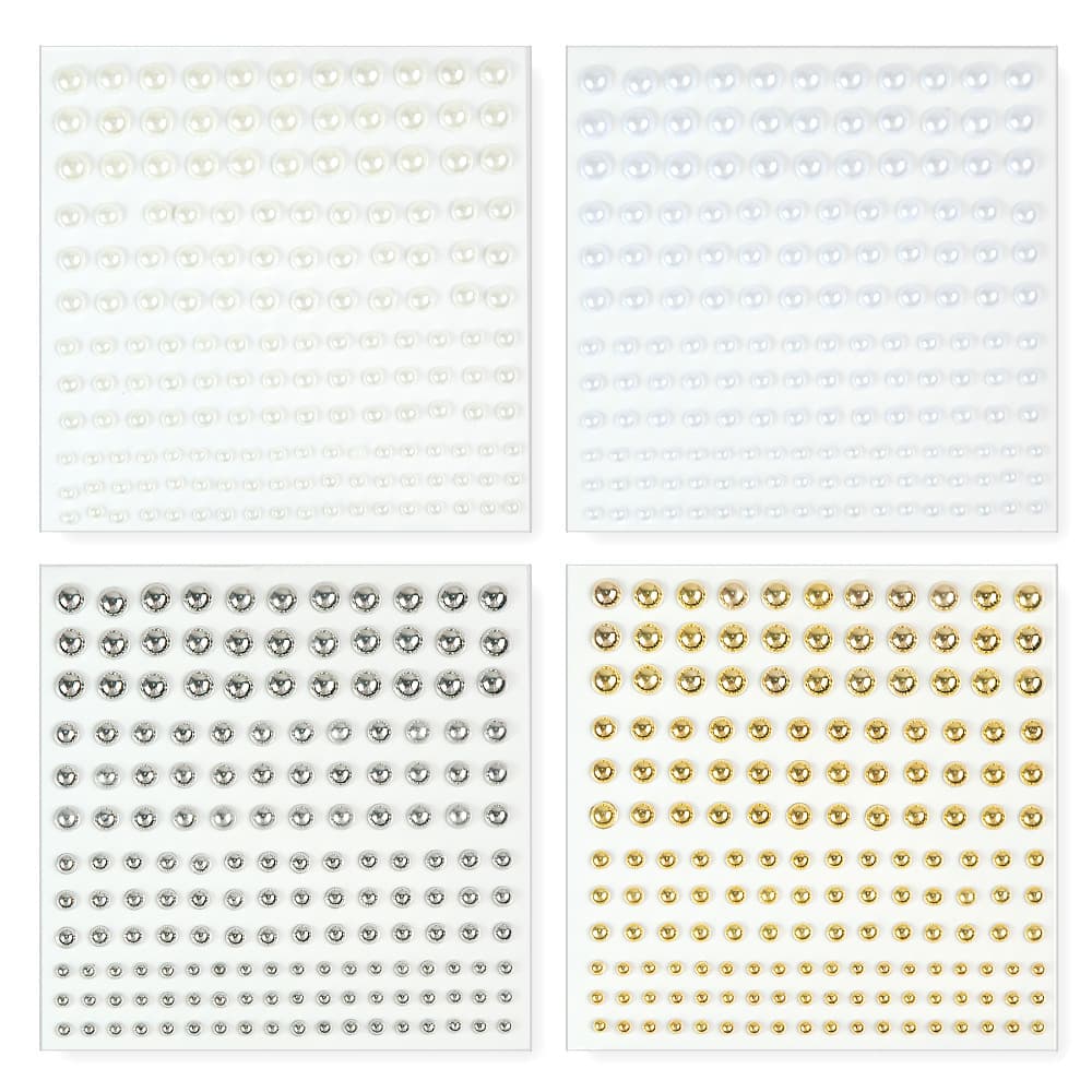 DIY Face Decoration White Pearl Eye Tail Rhinestone Stickers for Women Makeup Forehead Eye Beads Bouquet Decoration Pearl Stickers