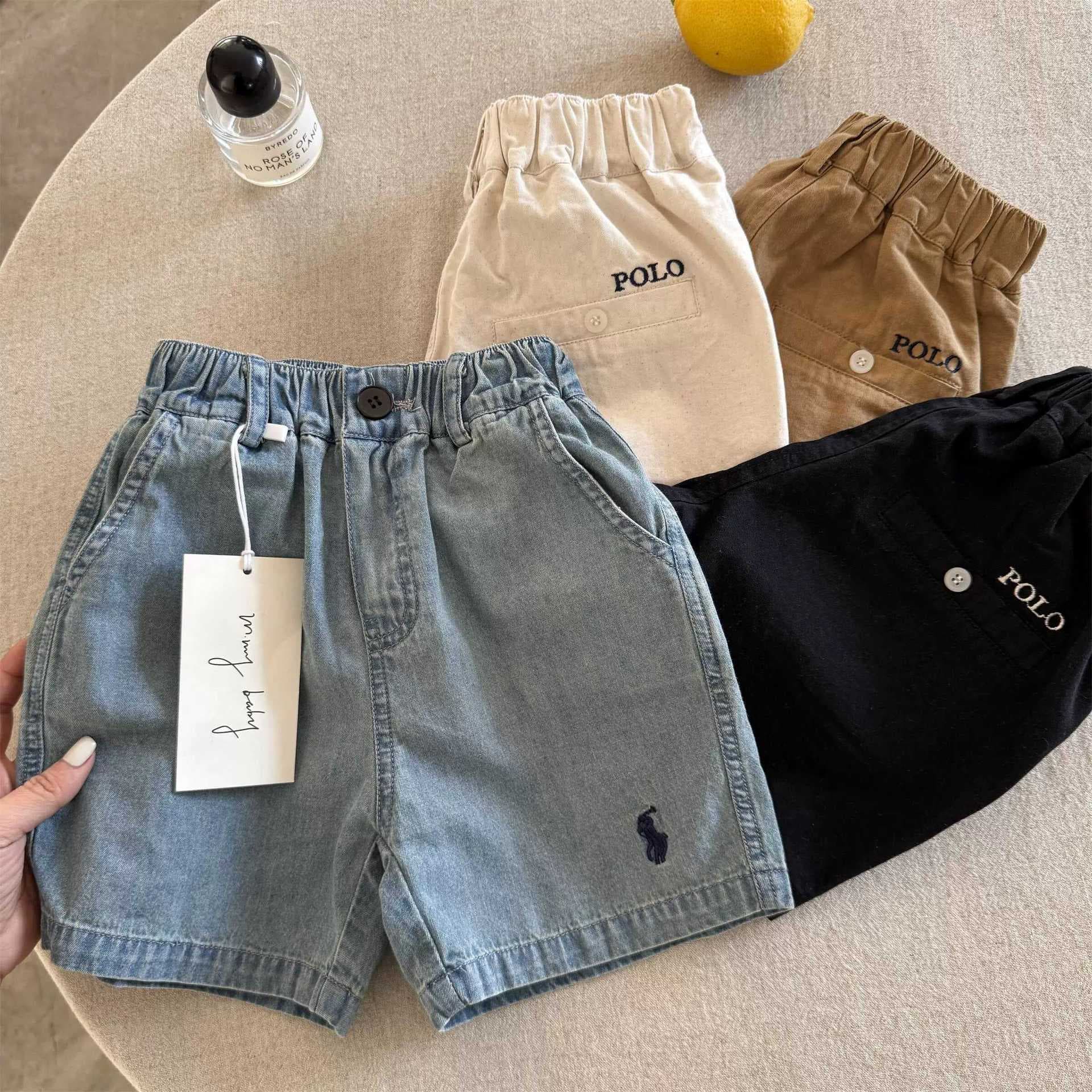Children's Denim Shorts Summer 2025 New Style Five-Point Pants Boys and Girls Japanese Style Fashion Brand Baby Kids Casual Shorts