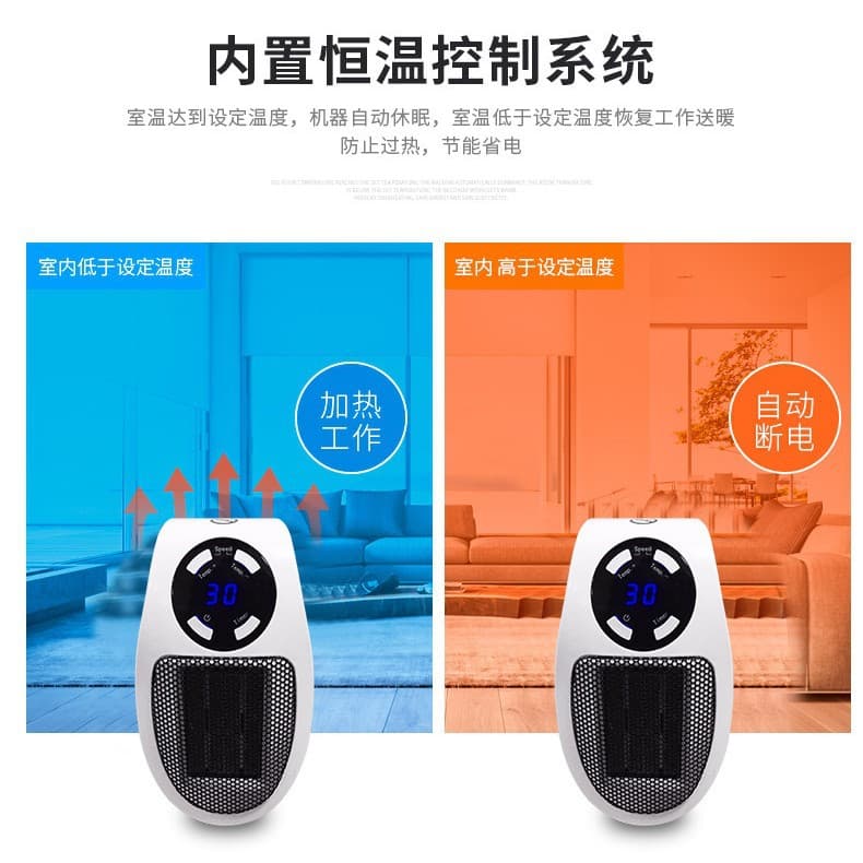 Handy Heater Small Fan Heater for Office and Home Use, BMW Wall-Mounted Hot Air Circulation Heater