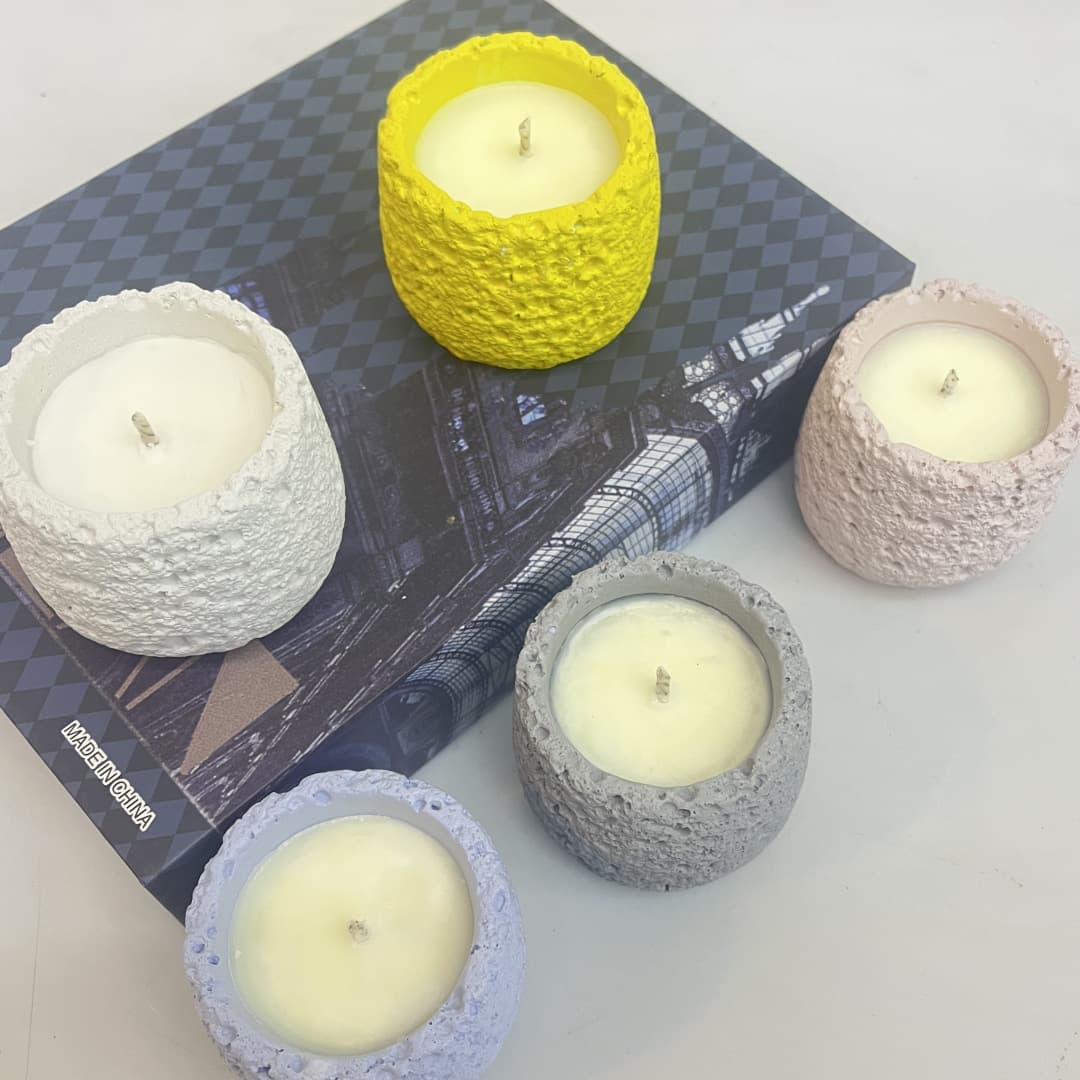 Space Texture Scented Candle Cup Candle Cup Diffuser Stone Flameless Fragrance Hotel Aromatherapy Jar Ornament Premium Feel