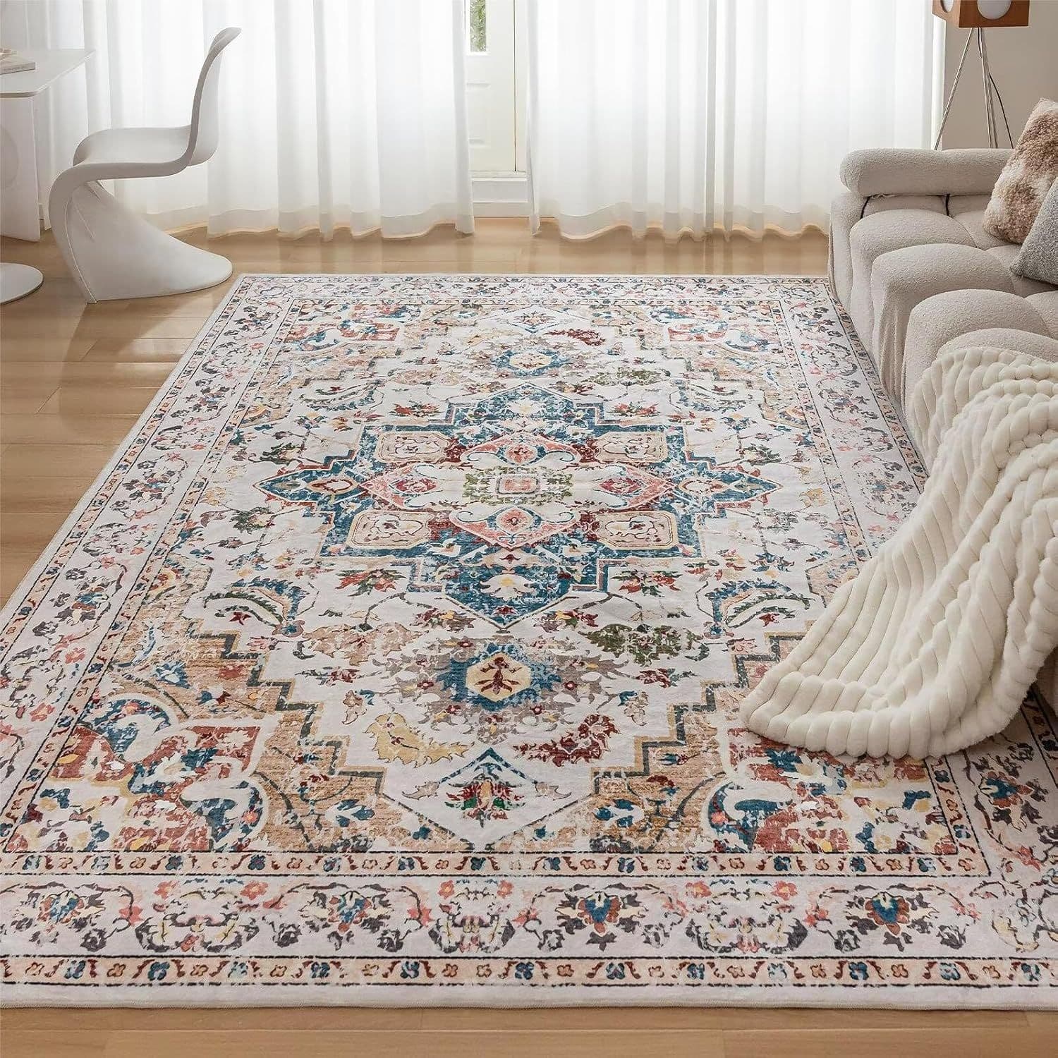 Cross-border Amazon Persian Crystal Velvet Carpet Living Room Skin-friendly Dust-proof Foot Mat Bedroom Wear-resistant Stain-resistant Bedside Rug
