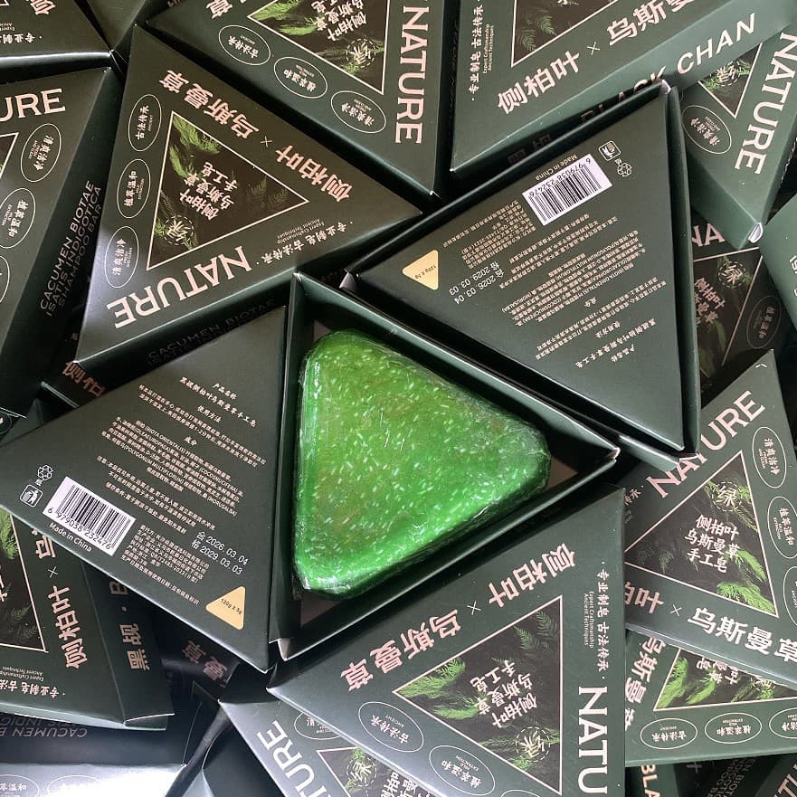 Source Factory Seven Green Black Chan Arborvitae Leaf Shampoo Bar Hair Wash Usman Grass SevenGreen