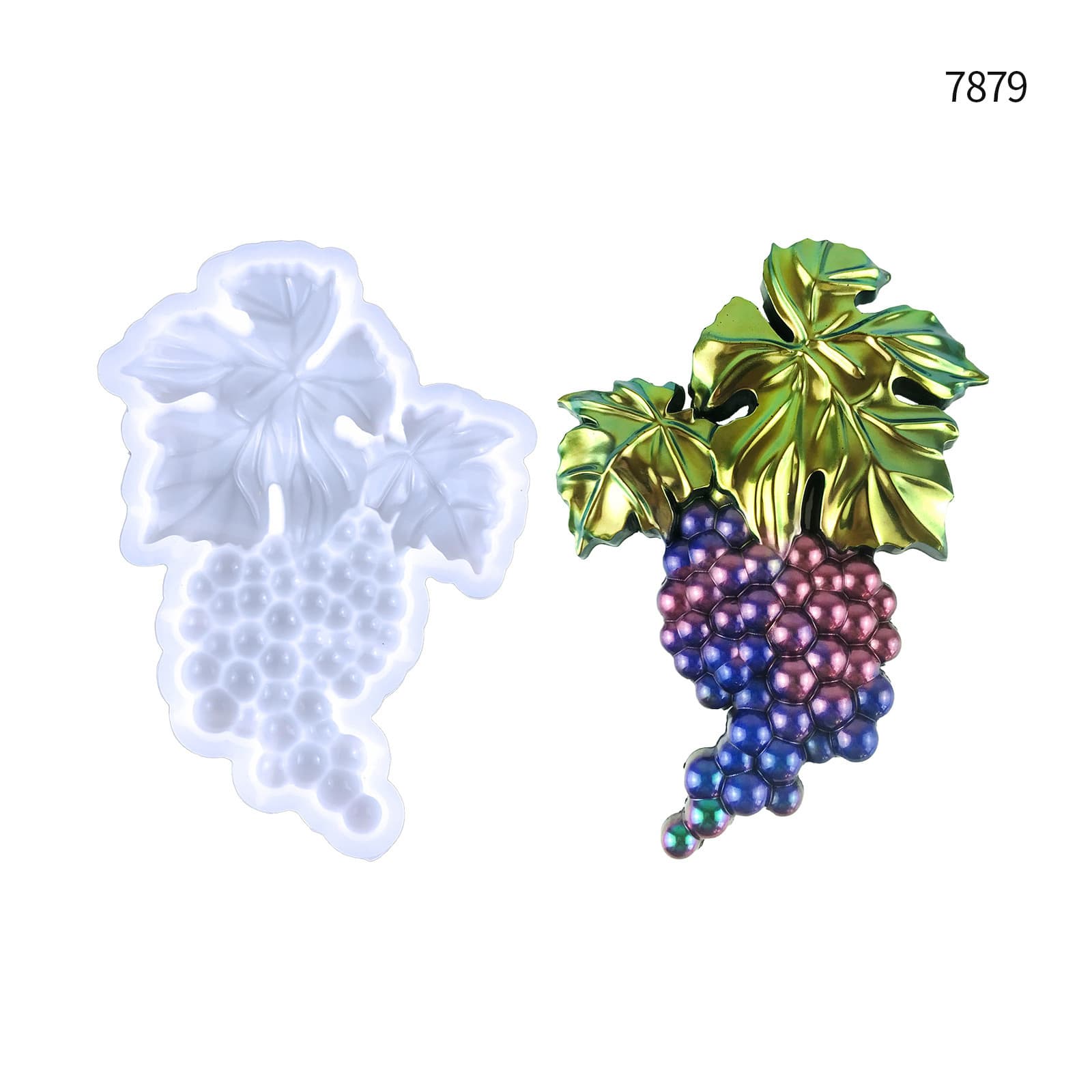 Grape Resin Mold DIY Semi-3D Grape Wall Decoration Pendant Mold Grape Ornament Silicone Mold