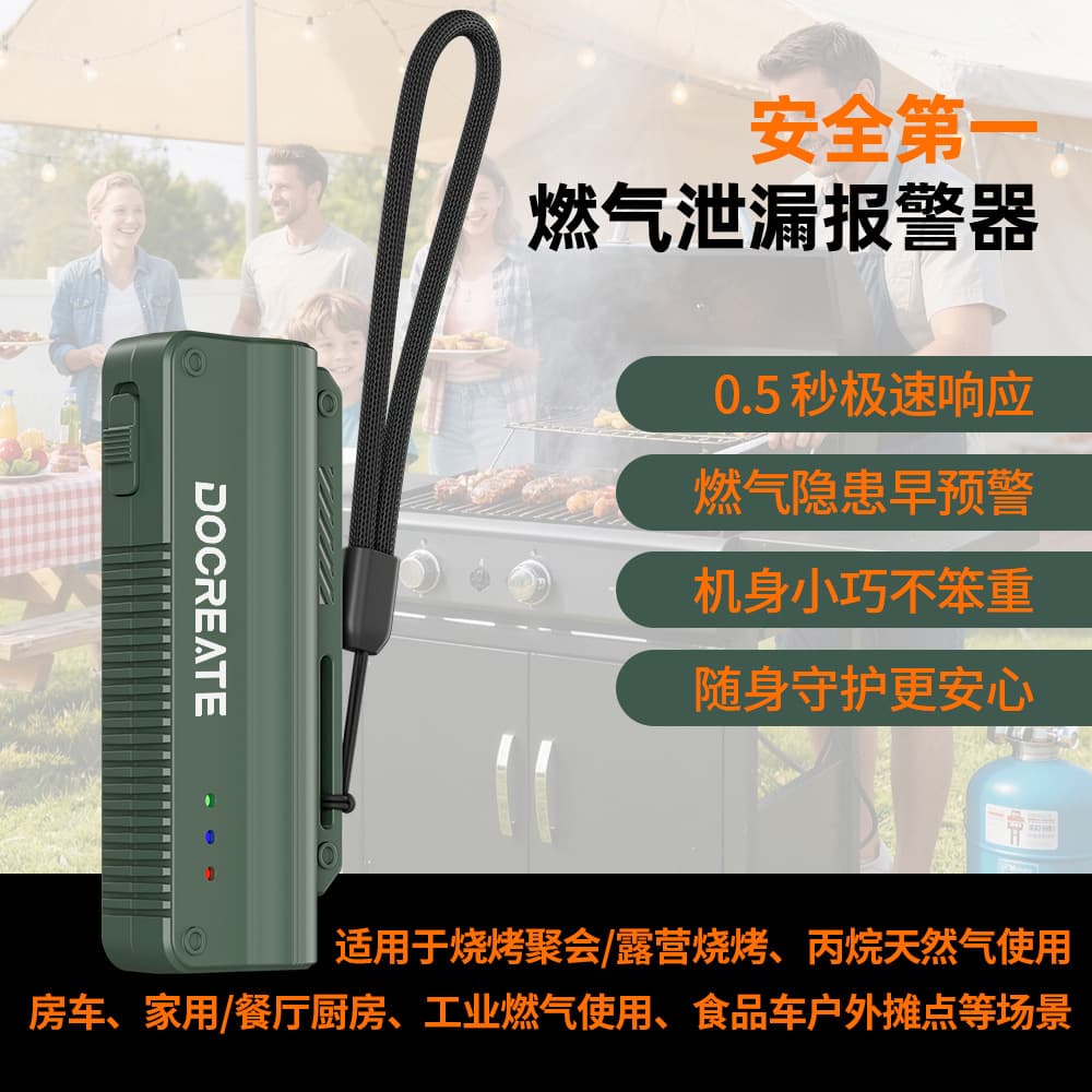 Portable Combustible Gas Detector Natural Gas Home Kitchen Gas Leak Alarm Combustible Gas Leak Detector