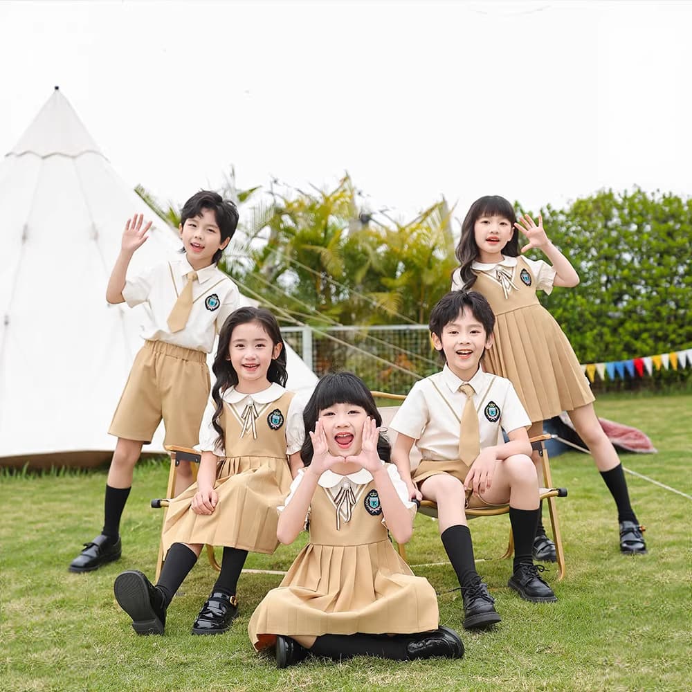 Kindergarten Uniforms, Summer Primary School Uniforms, Class Uniforms, Literary and Artistic Children's Performance Uniforms, College British Style
