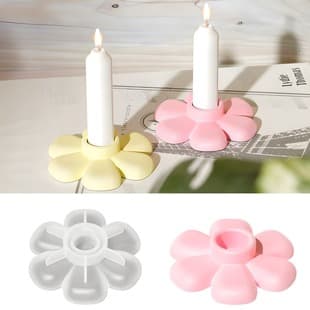 Deyi Life DIY Resin Mold Flower Candle Holder Silicone Mold Long Strip Aromatherapy Candle Storage Ornament