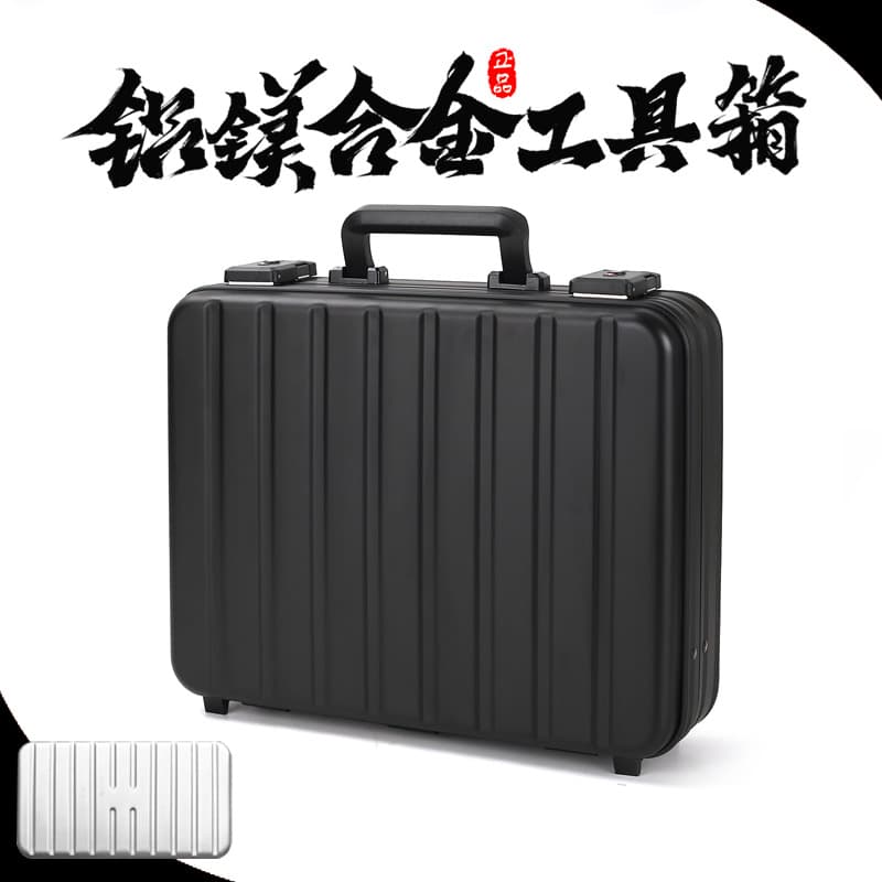 Aluminum-Magnesium Alloy Carrying Tool Case with Metal Combination Lock, Jewelry, Drone, Instrument Equipment Storage Box