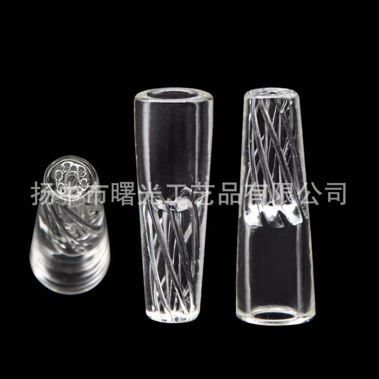 Cross-border direct selling creative 6-hole twisted glass cigarette holder anti-slip tapered design pipe replacement mouth