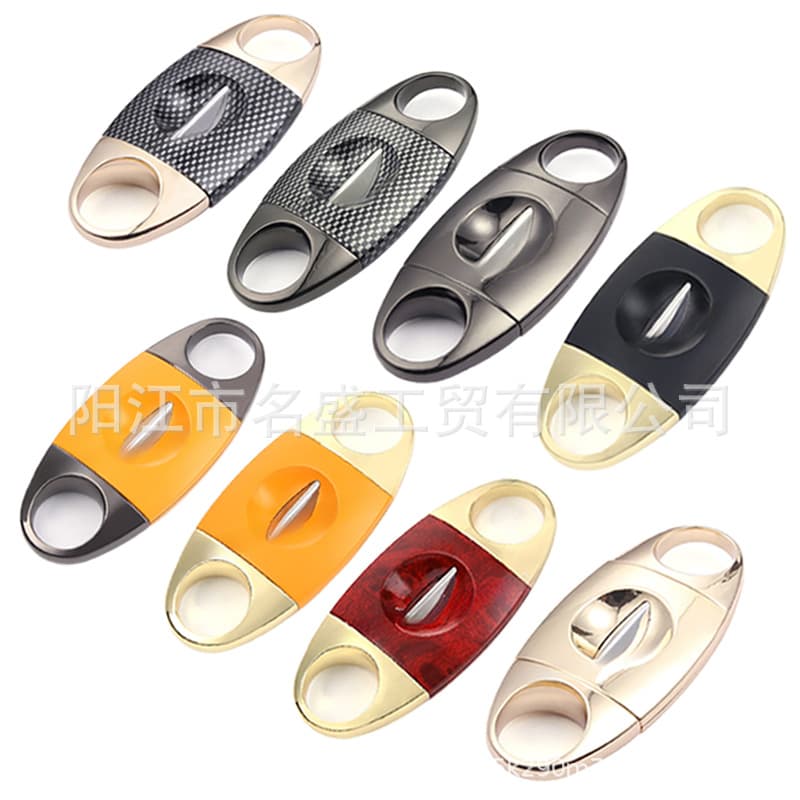 Premium Cigar Scissors Stainless Steel Cigar V-Cutter Zinc Alloy V-Cut Cigar Knife Portable Cigar Cutter Wholesale