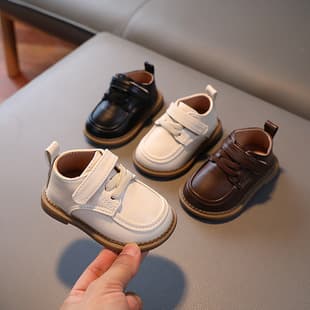 2025 Autumn New Style Baby Shoes, Girls' Soft Sole Leather Shoes, Boys' Walking Shoes, Drop Shipping