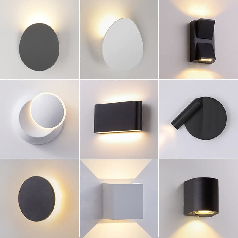 Modern minimalist outdoor waterproof LED wall lamp, courtyard wall washer, creative pathway, staircase corridor, living room bedside light