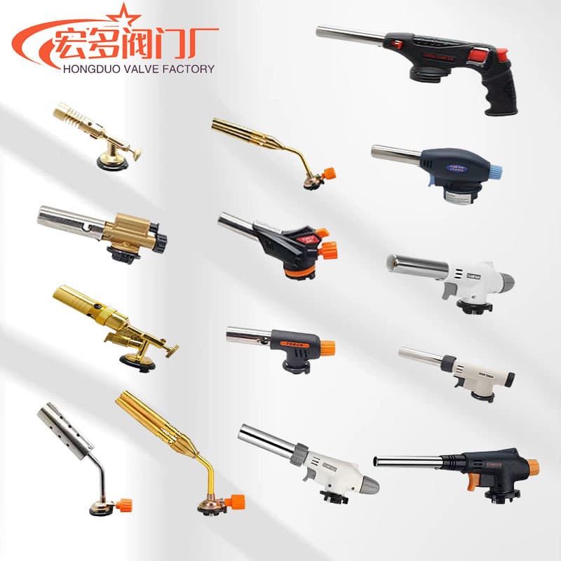Outdoor Flamethrower LPG Torch Pig Hair Burner, High-Temperature Blowtorch Full Copper Inverted Cartridge-Type Spray Gun