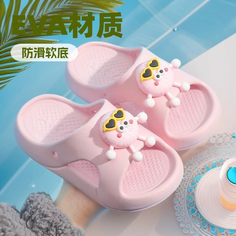 Children's slippers, indoor non-slip, boy's outdoor wear, cartoon home, big children's slippers, soft-soled girls' cute slippers