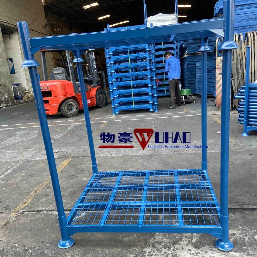 Customizable cold storage pallet racks with galvanized surface, folding and disassembling storage iron racks, stacking racks