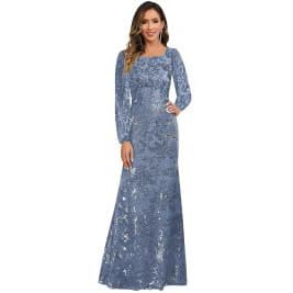 Evening dress 2026 European and American cross-border hot selling Amazon party sequined long-sleeved sexy dress