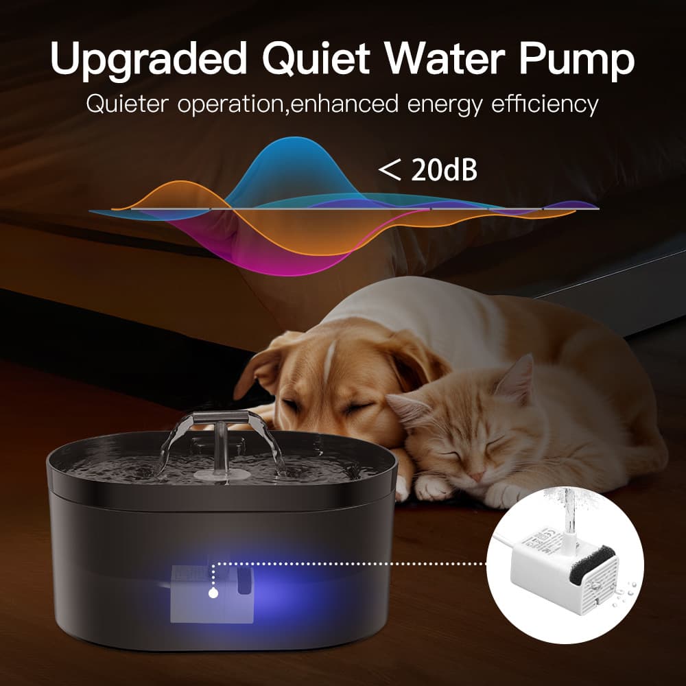 2.2L Plastic Pet Water Dispenser Cross-Border Cat Water Dispenser Flowing Water Dog Water Feeder Silent Amazon Hot Model