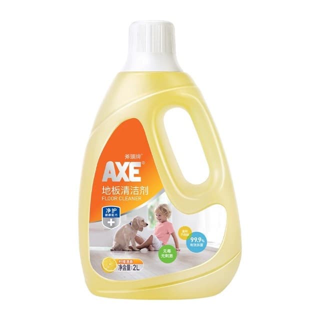 Axe Floor Cleaner Degreaser Lemon Scent 2L Bottle for Tile, Wood, Marble, Stone