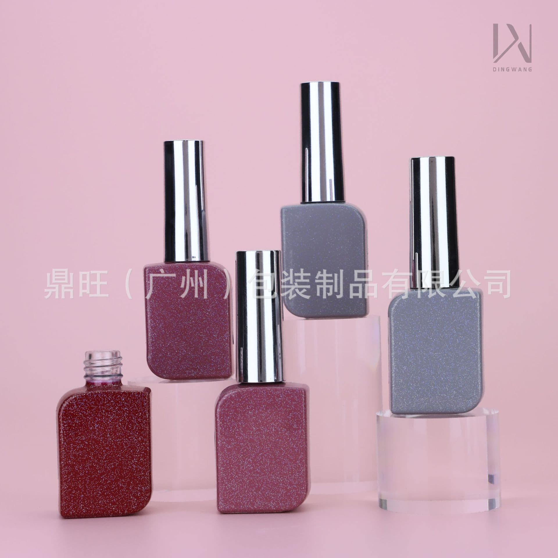 Supply 12ml Nail Gel Empty Bottle, Light-Blocking Nail Gel Glass Empty Bottle, Nail Polish Empty Refill Bottle