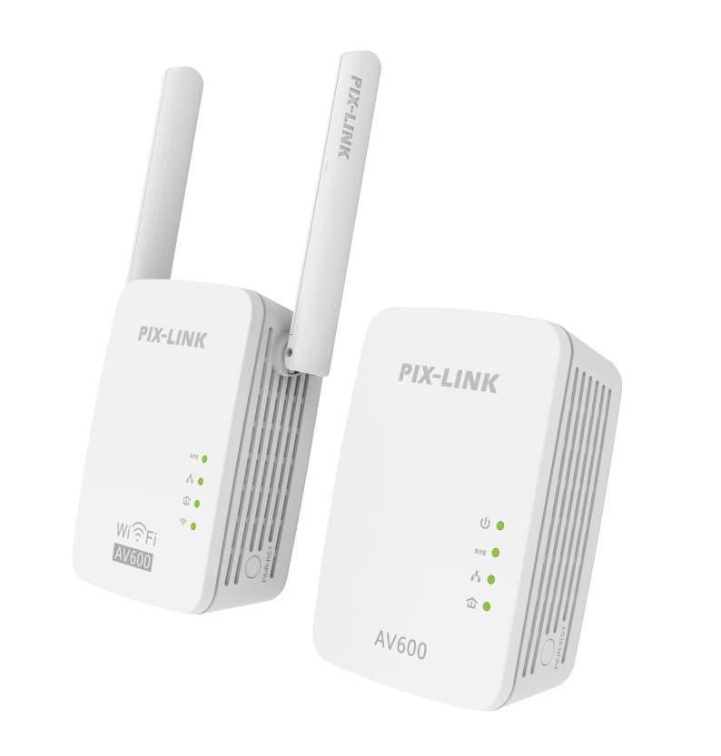 Pix-link WiFi Powerline Adapter Wireless Set Pair 300M Wireless Home Signal Extender