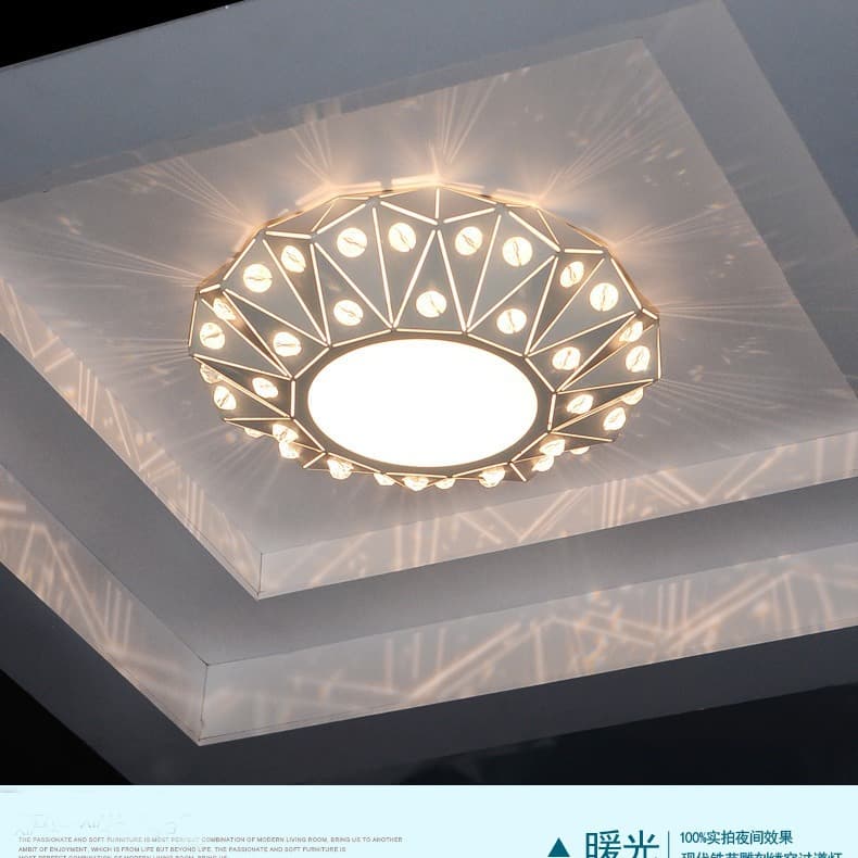 Small spotlight led ceiling light living room ceiling downlight 7.5 hole light aisle light corridor light entrance light simple iron art