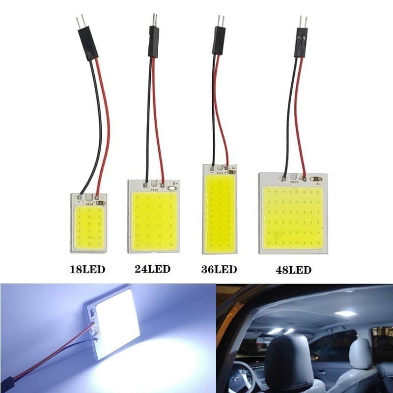 Car Dome Light COB36 48SMD LED Interior Reading Light 24SMD Panel Light