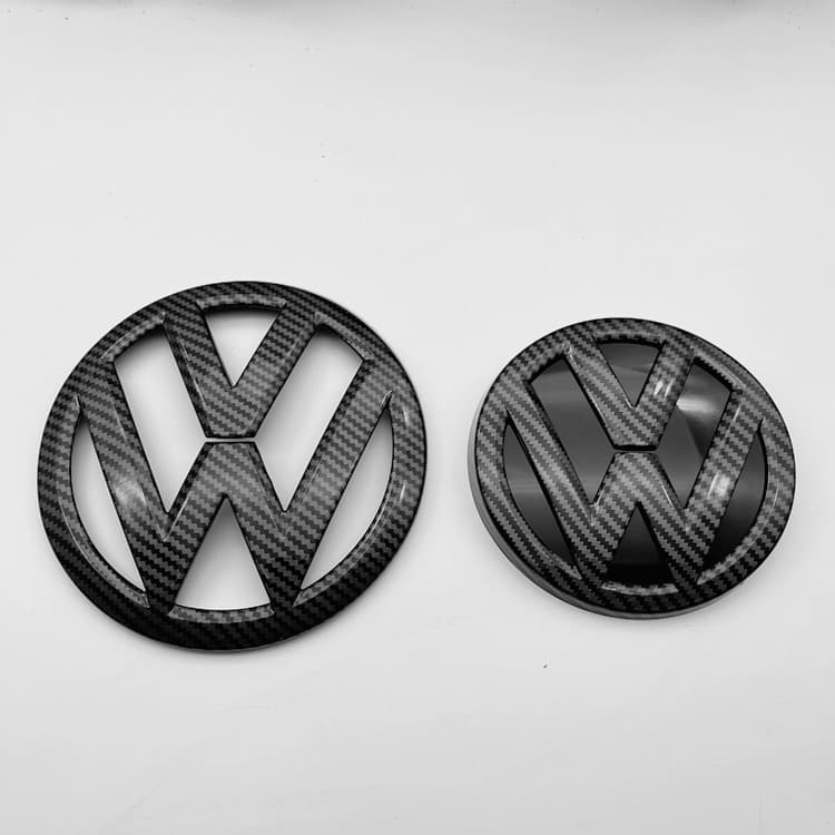 Carbon Fiber Pattern Front Grille Emblem for Volkswagen Golf 7 MK7 GTI GOLF Replacement Car Badge Black