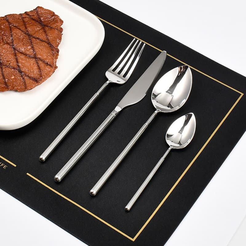 Cutlery Set Kitchen Supplies Stainless Steel Flatware Logo Hotel Western Steak Knife Fork Spoon Coffee Spoon