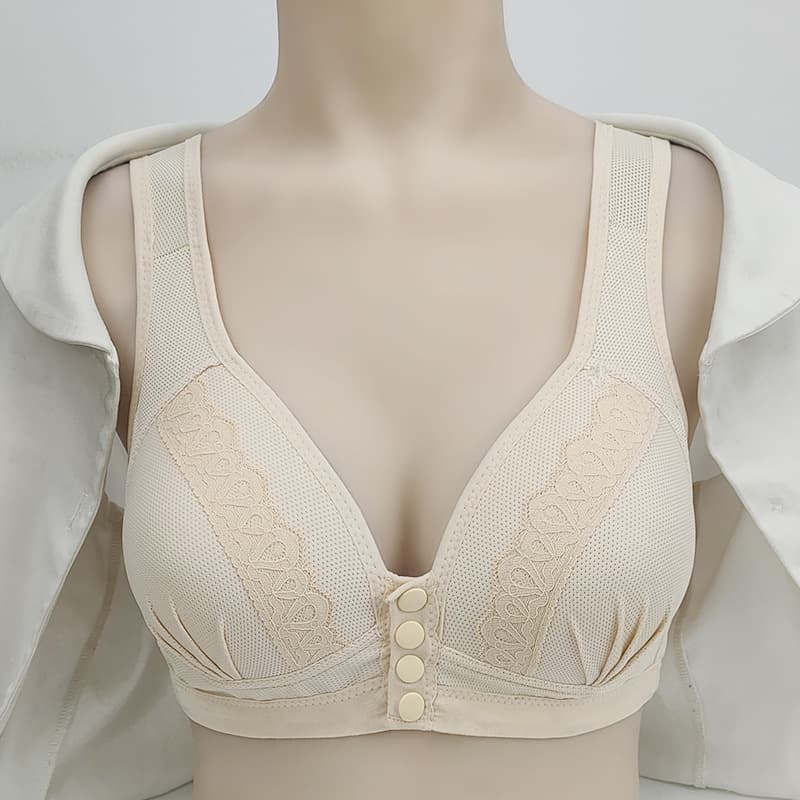Large size thin style wireless vest-type front-closure underwear comfortable gathering anti-sagging mom underwear bra wholesale