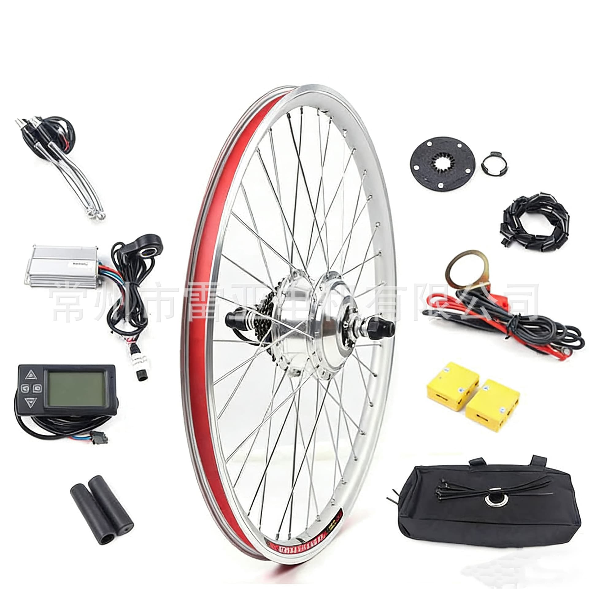 26-Inch 36V350W Brushless Toothed Silver Electric Bicycle Conversion Kit (Rear Wheel) with Lcd, Ul