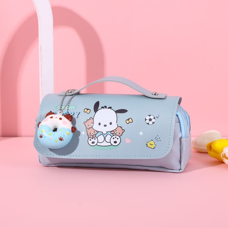 Kuromi Pencil Case Stress-Relieving High-Aesthetic Large-Capacity Pencil Box School Stationery for Elementary Students Double-Layer Sanrio Cute
