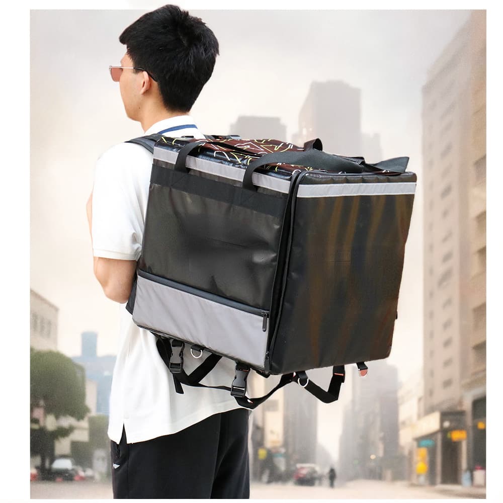 Thickened Waterproof 62L Double Layer Insulated Regular Delivery Backpack Double Shoulder Bag for Food Delivery And Takeout