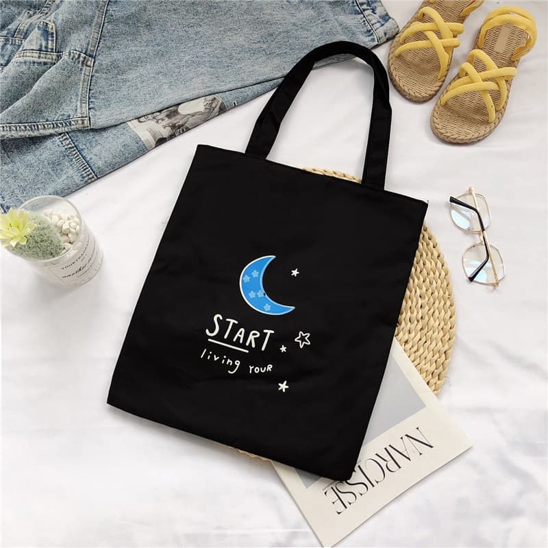 Comfortable Floral Print Single Shoulder Bag for Students Women's Travel Shopping Bag Customize Pattern Available Polyester Fiber