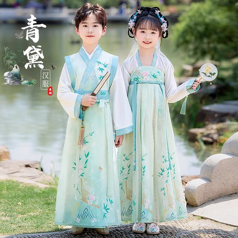Girls Hanfu 2025 new spring and summer Chinese ancient costume super fairy children's skirt Chinese dress little girl