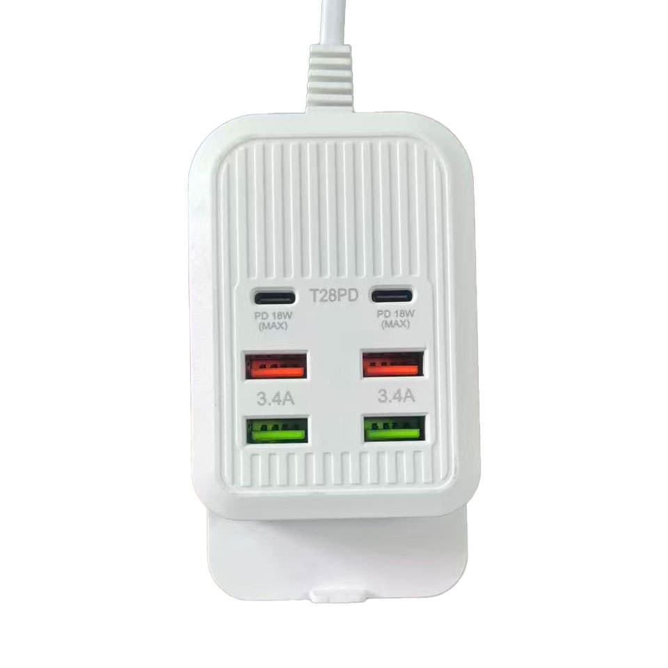 New multi-port USB bracket charging head 2PD4usb mobile phone multi-port plug-in charging head 2.1A charger