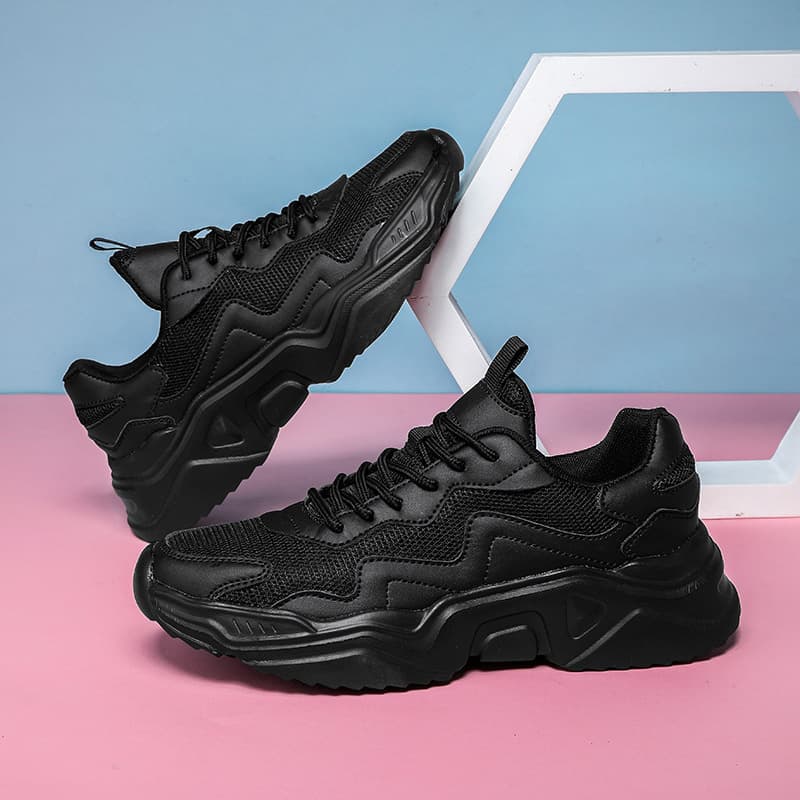 2021 Dad Sneakers Women's Sports Shoes Running Shoes Walking Shoes Student Korean Style Thick Sole Heightening Fashion Comfortable Versatile Mesh