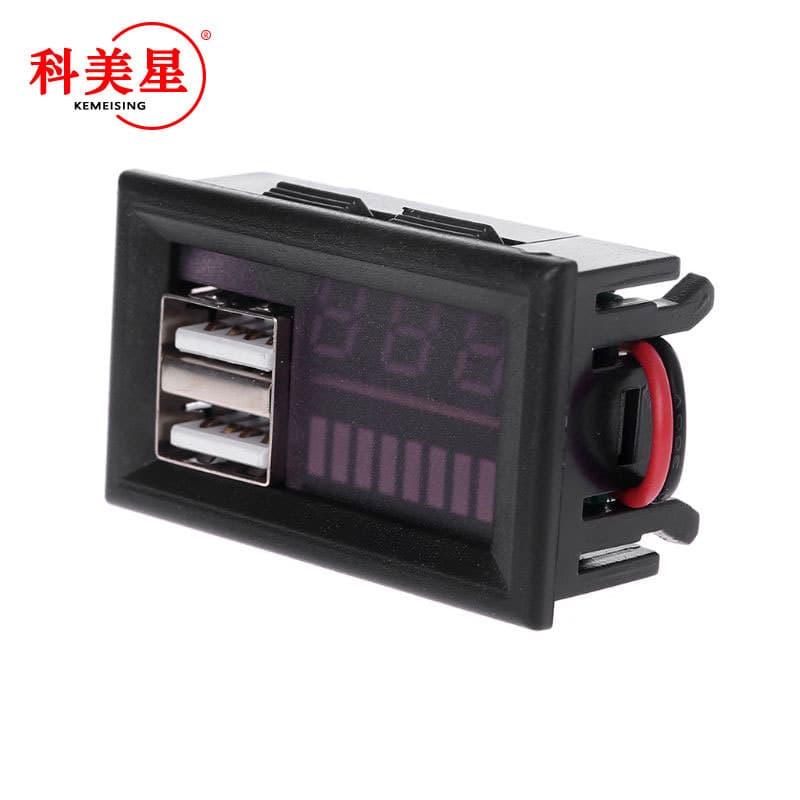 Car 12V battery voltage and electricity indicator meter integrated dual USB output 5V2A voltage conversion