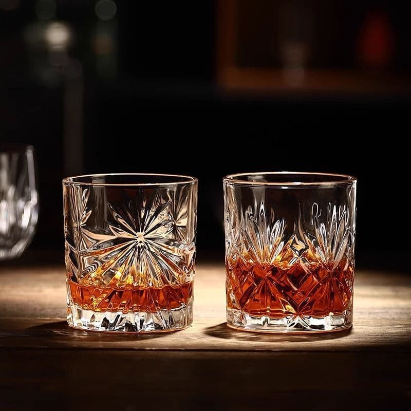 Whiskey Glass, Crystal Glass European-Style Spirit Glass, Thickened Glass Water Cup, Bar Wine Glass, Wine Set, Factory