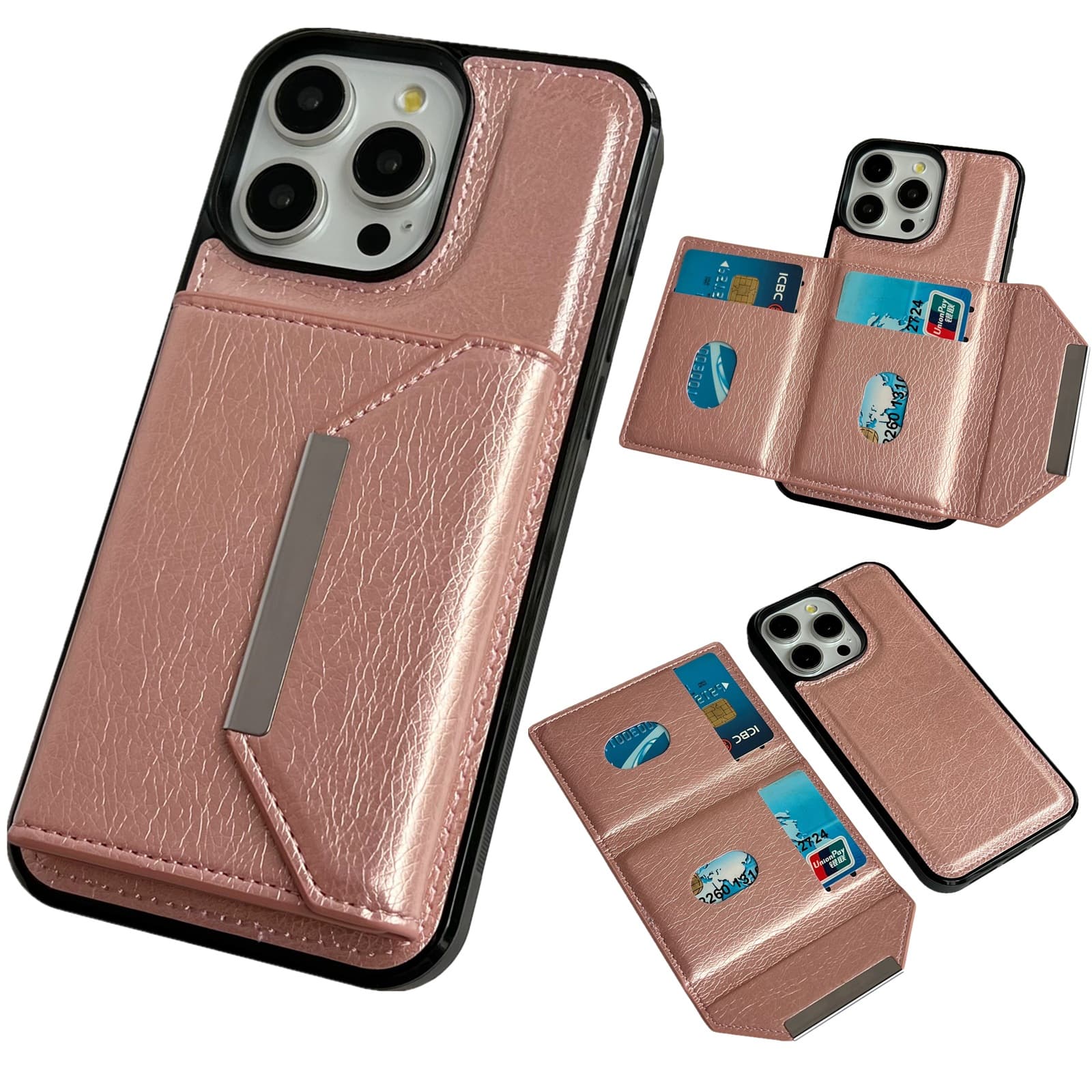Suitable for Apple 17 Pro Max Card Holder, Apple 15/16 Pro Case, 13 Pro Phone Case, iPhone 14 Phone Case
