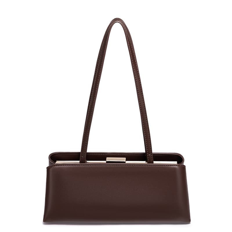 Live broadcast popular armpit bag, retro simple clip bag, women's trendy new handbag, Korean style baguette bag