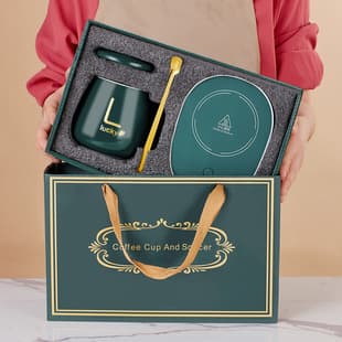 55°C Constant Temperature Warming Cup Set, Coffee Mug, High-End Ceramic Mug, Gift Box Packaging, Small Gift
