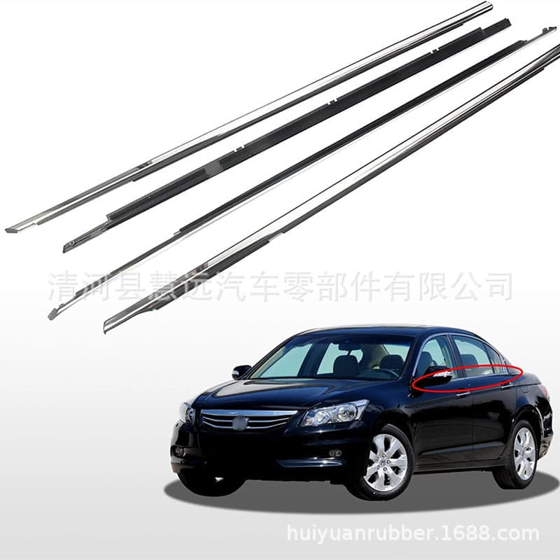 Fits 03-12 Honda Accord window glass outer trim strip water deflector sealing strip