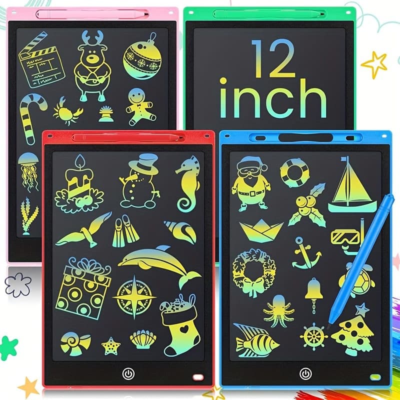 12-inch LCD Electronic Writing Tablet for Children with Color Display and Dust-Free Doodling