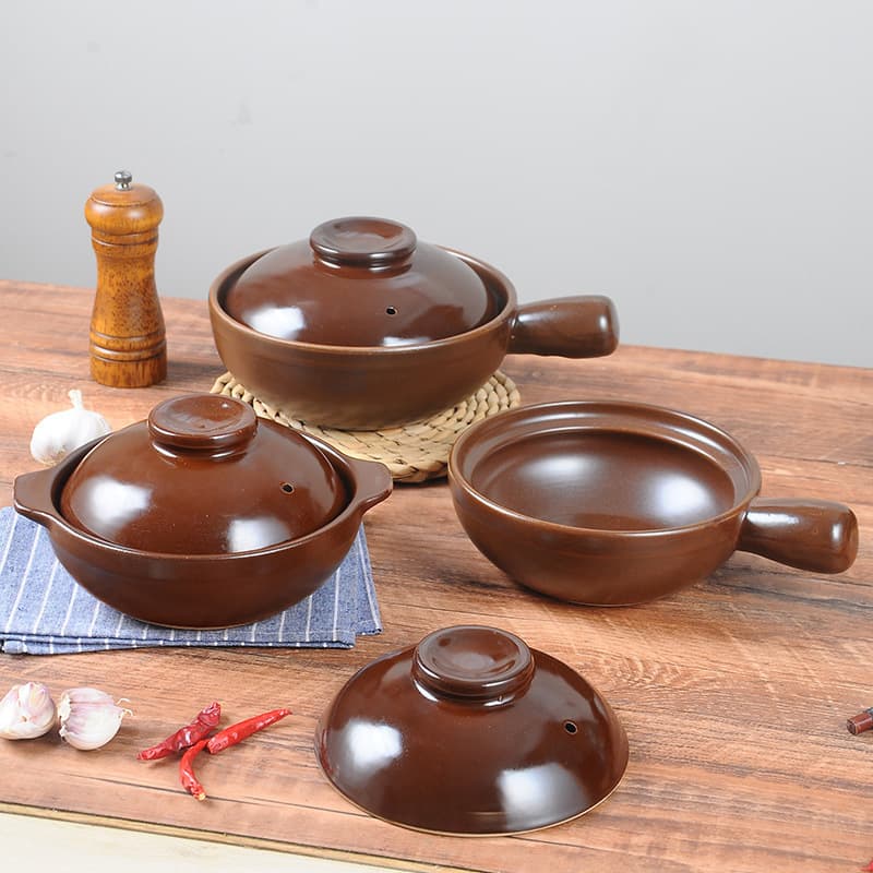 Clay pot rice and rice noodle special sand pot, commercial and home gas stove clay small sand pot, high-temperature dry-burning crack-proof sand pot